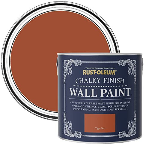Rust-Oleum Orange Matt Emulsion Wall Paint - Tiger Tea 2.5L