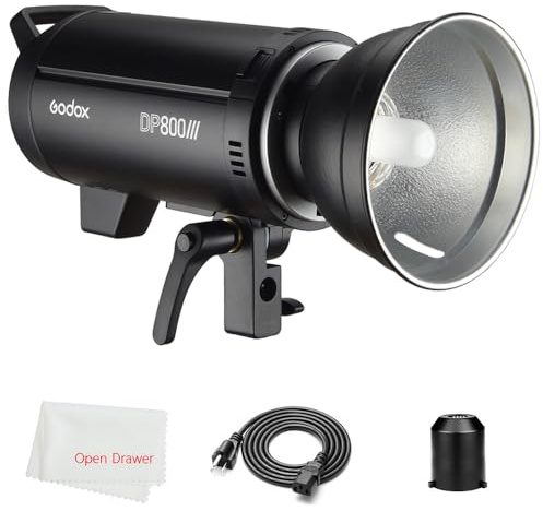 Godox DP800III Strobe Flash, 1/2000-1/800S Flash Duration, 1s Recycle Time, Built-in Godox X System, Compatible for Photography Strobe Light (110V)