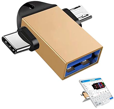 Adattatore 2 in 1, convertitore USB 3.0 di tipo C, può essere utilizzato per supporti TV stick, telefoni cellulari e tablet