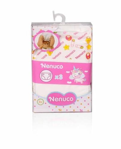 Nenuco Confezione da 3 Pannolini, Accessori per Bambola Momento del Cambio, per Bambine e Bambini dai 2 Anni
