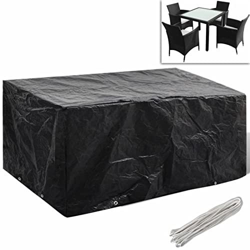 Yolola Gartenmöbel-Abdeckung Wasserdicht 8 Ösen 180x140x90 cm Schutzhüllen Für Gartenmöbel Schutzhülle Gartenmöbel Winterfest,Plane Für Gartenmöbel Wasserdicht,für Gartentisch-Sitzgruppe