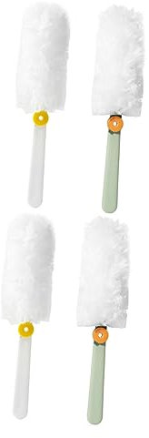 Healeved 4pcs Rotating Dust Collector for Household Use Microfiber Duster for Furniture Cleaning Desktop Cleaner for Dust Removal