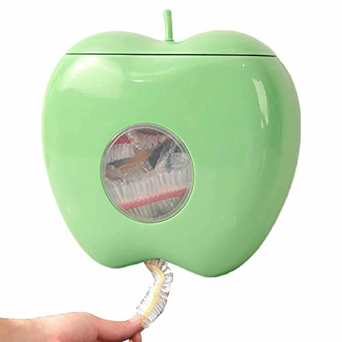 Goowafur Plastik Wrap Storage Box with100 Freshs Keeping Bags, Multi-functional Wall-Mounted Cling Film Dispenser, Food Storage Covers Lids, Freshs keeping Bag Box for Vegetable Fruit Food