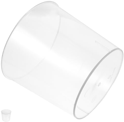 MAGICLULU Transparenter Blumeneimer Kunststoff 6.54 Zoll Runde Vase Für Blumenhalter Und Aufbewahrung Eimer Ideal Für Haushalt Büro Dekorativer Pflanzeneimer