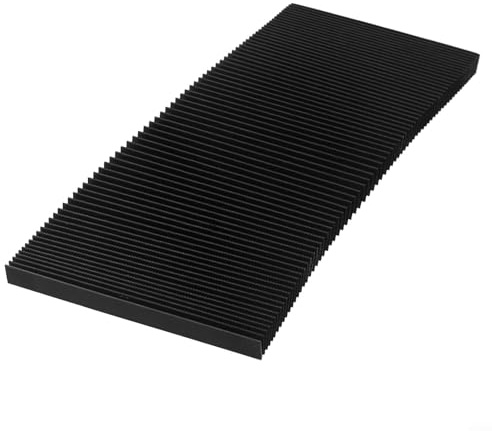 Milling Machine Protective Flat Bellows Cover, Durable Tool for CNC Machine, Black (150mm)