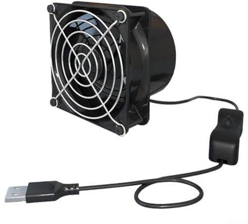 USB Exhaust Fan, Small Exhaust Fan Range Hood Adjustable Speed Fan Easy Installation Ventilation Fan For Kitchen Toilet DIY(Single Switch)