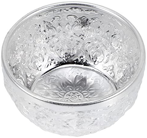 Cabilock Cuenco De Metal 12cm Vajilla De Metal Cuenco para Comida Delicado Tazón Reutilizable