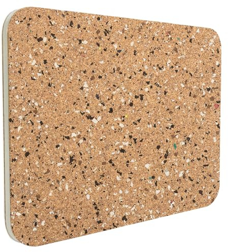 Go4Cork Tableau d'affichage en liège sans cadre rectangulaire - 19,7 x 15,7 | Tableau mémo en liège écologique multicolore réversible | Décoration pour l'organisation au bureau, à la maison