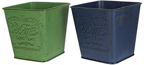 BESPORTBLE 2pezzi Vasi Battuto Per Contenitori Giardinaggio Vintage Per Decorazione Per e Balcone