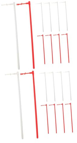 Sosoport 20 Juegos Molino de Viento de jardín Varillas para Hacer molinillos Varillas para Hacer Molinos de Viento Molinos de Viento Haciendo Barras Piezas prácticas de molinete el plastico