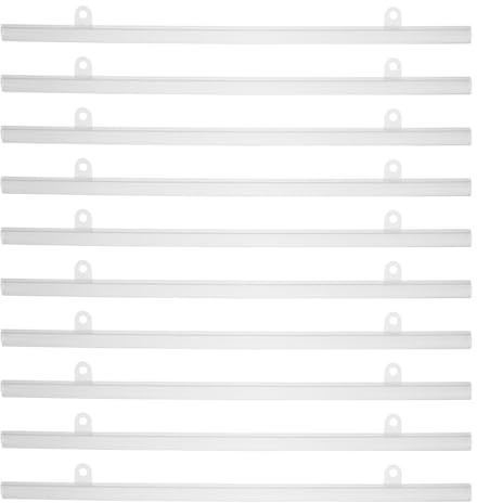 RORPOIR Posterleiste Mit Clips Poster Aufhänger Für Karten Und Scroll-Banner Leichte Schiene Für Bilder Werbung Klassenzimmer Und Wanddisplays 10 Stück 11.81 X 1.30 X 0.31 in
