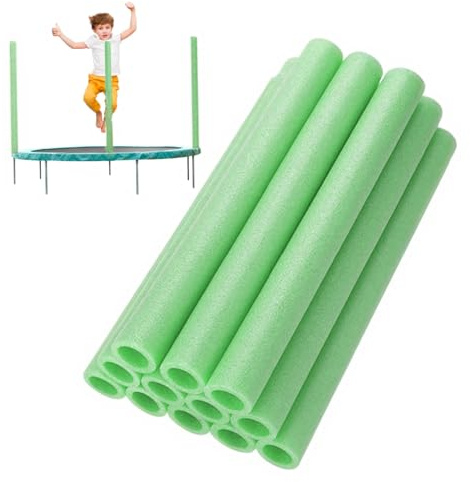 Lawnrden Cubiertas de Polos de Espuma, Tubos de Espuma 12 Piezas de Cama de Salto Suave Cubren 15.75 Pulgadas de Largo Mangas Protectores tubería Verde