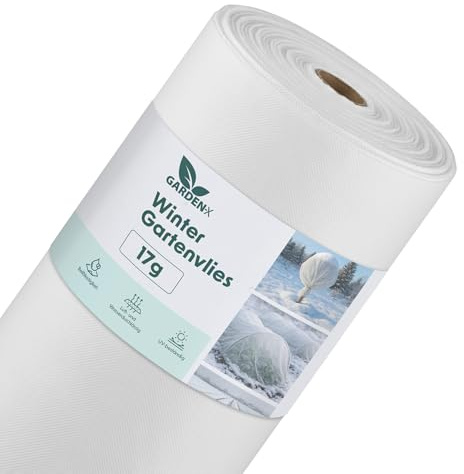GARDENIX Toison Non-tissée d'hiver pour Plantes - 17 g/m² - 2,1 x 100 m (210 m²) - Toison de Protection hivernale pour Plantes