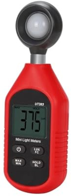 luxmetro digitale, Misuratore di luce UT383 200.000 LUX Luxmetro digitale Luminanza Lux Fc Test Max Min Illuminometri Fotometro per Case Agricoltura Magazzini