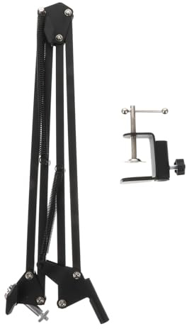 Alipis Soporte Metálico para Webcam Brazo Articulado Tipo Tijera Color Negro Interfaz de Tornillo 1/4 Ajustable y Estable para Videoconferencias Grabaciones y Transmisión