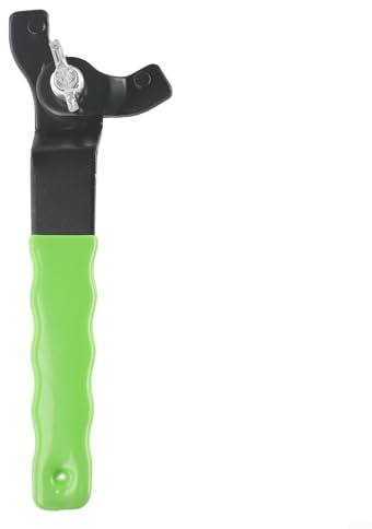 Adjustable Wrench for Angle Grinder and Lock Nut Repair, 12-47mm Spanner with Rotating Nut, Thickened Metal Construction, Green Handle