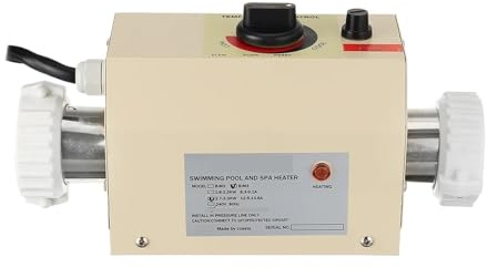 3, KW Elektrisk Poolvärmare Vinterpool Spa Bubbelpool Badvattenberedare Termostat Uppvärmning For Varmbad Utomhus Kraftfull Och Effektiv UppväRmning