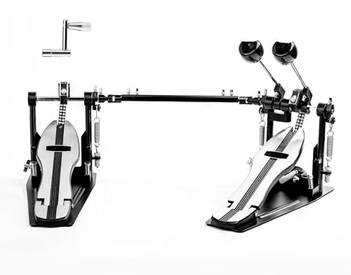 AQJUNONG Double Bass Drum Pedal, Double Chain Kick Drum Pedal (AQ-DBDP-SZ) | Double Chain Drive, Double Kick Drum Pedal, Stable Base and Smooth Response Control for Bass Drum and Electronic Drum Setups.