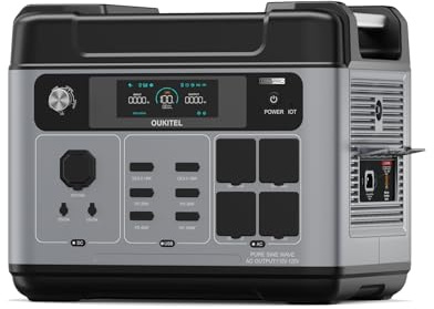 OUKITEL 3200W (6400 Pico) Estación de Energía Portátil P2001E Pro | 2048Wh Generador Solar, 4 tomas CA 3200W, 16 Puertos, Batería LiFePO4, Power Station para Camping, Caravana y Emergencias