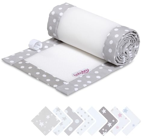 babybay Nestchen 3D Mesh-Piqué passend für Modell Boxspring XXL, perlgrau Punkte weiß