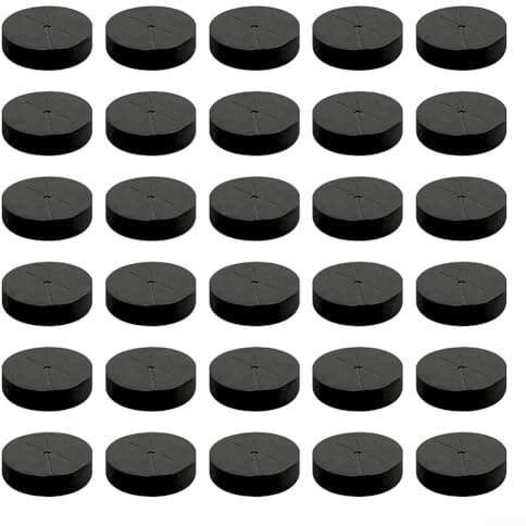 Zoegneer 30 Stück Klonhalsbänder für Pflanzen, Schaumstoff-Einsätze mit 8 Speichen-Design für Netztöpfe, System, DIY, Gemüse, Kräuter, Keimung, Gartenbedarf, 40 x 19 mm (schwarz)