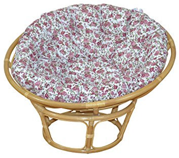 moebel direkt online Papasansessel, Durchmesser 100 cm Sessel mit Kissen beige