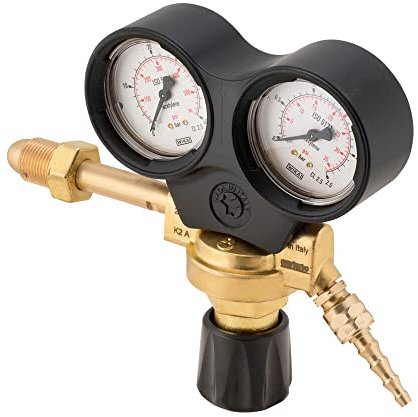 RIDUTTORE DI PRESSIONE ACETILENE OXYTURBO PER BOMBOLE RICARICABILI PRESSIONE BOMBOLA MAX 25 BAR ATTACCO MASCHIO CON GHIERA W 22.92 Ihe PER CANNELLI SALDATURA BIGAS