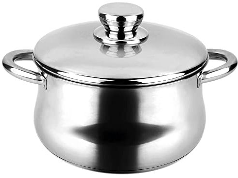 Fagor Silverinox Olla Inducción 20 cm, 4 Litros Acero Inoxidable 18/10, Tapa, Cazuela Alta con Fondo Difusor de Triple Capa, Apto para Todas las Cocinas, Vitrocerámica, Gas, Horno, Lavavajillas