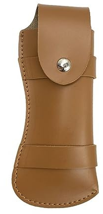 Pocket Knife Sheath, Leather Knife Holster Handmade Knife Pouch with Snap Closure Fit 4.5 Trapper Knife Folding Knife (without knife)