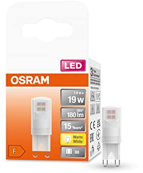 OSRAM LED Pin, G9, G9, 1.9 Watt, Multicolore, Bianco Caldo, 2700 Kelvin