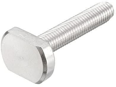 QUARKZMAN T-Ranura Perno, 1 uds M10x50 mm T Ranura Inserción Espárrago Deslizantes Pernos 304 Inoxidable Acero Acero T Forma Tornillos para T Carril