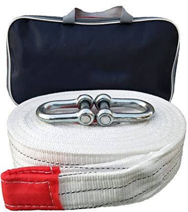 Abschleppseil Abschleppgurt for schwere Fahrzeuge mit Haken, 33069LBs Bergungsgurt, LKW-SUV-Traktor-Notfall-Abschleppgurt for Offroad-Winden (Size : 9M/15T)