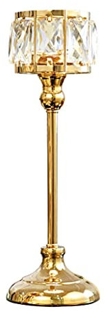 HEXEH Kerzenhalterhalter Candlestick Ornament Crystal Romantic High Feet Candlestick Villa Esstisch Schmuck Hochzeitsgeschenk Kandelaber (Size : C)