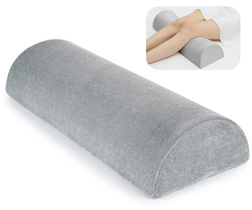 Yuehuamech Half Moon Memory Foam Pillow Cushion Orthopaedic Bolster Pillow Leg Elevation Pillow Under the Knee Pillow for Back Legs Side Sleepers Post-Surgery Footrest Lumbar
