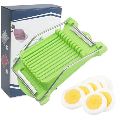 YanBous Professioneller Eierschneider aus Edelstahl, multifunktional für runde und ovale Eier, spülmaschinenfest, robustes Aluminium-Schneidwerkzeug.