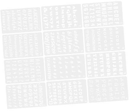 Operitacx 12blätter Buchstabenschablonen Alphabet Schablonen Zahlen Schablonen Zum Malen Für Holzschilder Heimdeko Basteln Möbel Bemalen