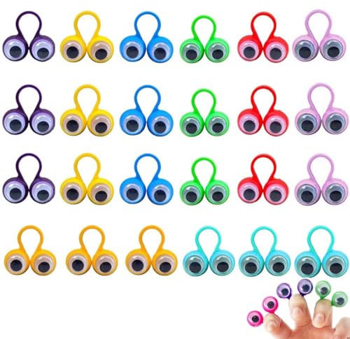 WeddHuis 24 Piezas Juguetes de Dedo Puppets de Dedo para Fiesta de Cumpleaños Halloween Fiesta Regalos para Niños (multicolor)