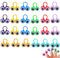 WeddHuis 24 Piezas Juguetes de Dedo Puppets de Dedo para Fiesta de Cumpleaños Halloween Fiesta Regalos para Niños (multicolor)