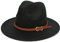 HEYANN Fedora Hut Herren Huts Filzhut mit Breite Krempe Herren Klassischer Panama Hut Damen Filz Trilby Hut für Party (M, schwarz)