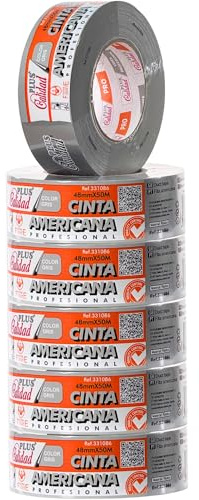 Plus Calidad Ruban Toilé Extra-Résistant 48mm x 50m x 0,2mm Gris pour Emballage, Cartons de Déménagement, Réparations. Ruban adhésif pour Fermetures Sûres, Solides et Résistantes (06 Rouleaux Gris)