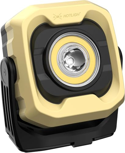 HOTLIGH Rechargeable Work Light, 1200LM Magnetic Light with IPX4 Waterproof, 4000mAh Battery Led Work Light, Mechanic Light for Car Repair, Camping, Emergency, 1 Pack