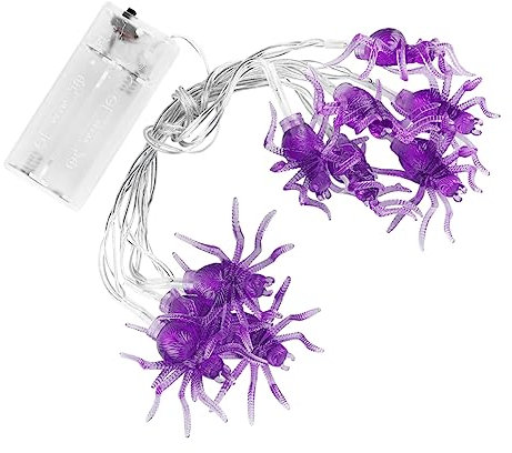 Gadpiparty 1stück Halloween Led Lichterkette Mit Spinnen-design Für Kreative Halloween-dekoration Mit Lichtpunkten Batteriebetrieben Und Für Partys Und Festlichkeiten