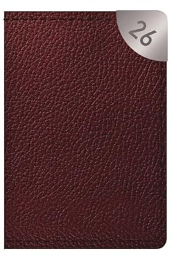 2026 A7 Pocket Diary Week to View - Burgundy Pebble Textured Faux Leather Planner - Lightweight Compact Portable Organiser Notebook - Home Office Student Organiser Travel Diary
