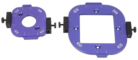 Gabarit de rayon de coin rond en alliage d'aluminium, gabarit de routeur de conception 4 en 1 avec 8 options de rayon réglables pour les projets de menuiserie R10 R15 R20 R25 R30