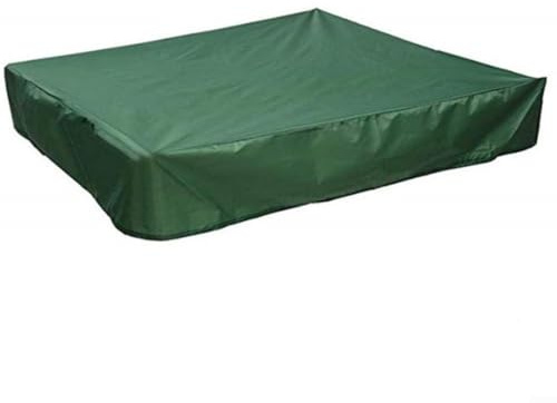 Fauhapyway Waterproof Oxford Cloth Square Sandbox Cover 180X180x20cm Dust Protective Outdoor Green Sandpit Lid For Garden Play Area