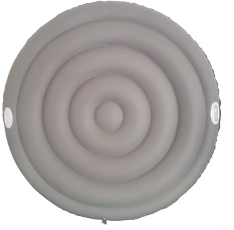 Uppblåsbart poolskydd för runda pooler, PVC vattentätt lock håller vattnet rent, snabb installation utomhus dammskydd för uppblåsbara spa och badkar, modern grå designdiameter (165 cm (med handtag))