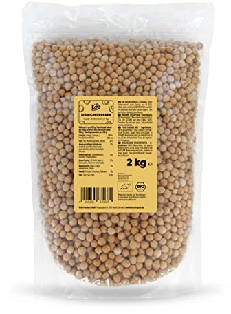 KoRo - Bio Kichererbsen 2 kg - Ohne Zusätze - Protein- & Ballaststoffreich - Praktischer Vorteilspack