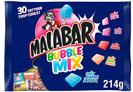 Malabar Chewing-gum Bubble Mix 214 g