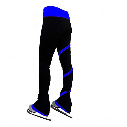 Damen Eiskunstlauf-Trainingsanzüge plus Samthose, Seeblau, Groß