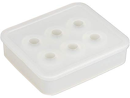 Rayher 35043000 Silikon Gießform Perlen, je 16 mm ø, Schmuckanhänger, Form zum Ausgießen mit Gießharz ArtResin, Schmuck-Beton, Raysin-Gießpulver, Weiß